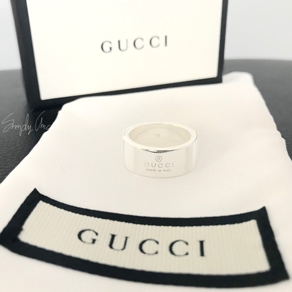 Gucci Jewelry - New authentic GUCCI unisex stripe trademark ring